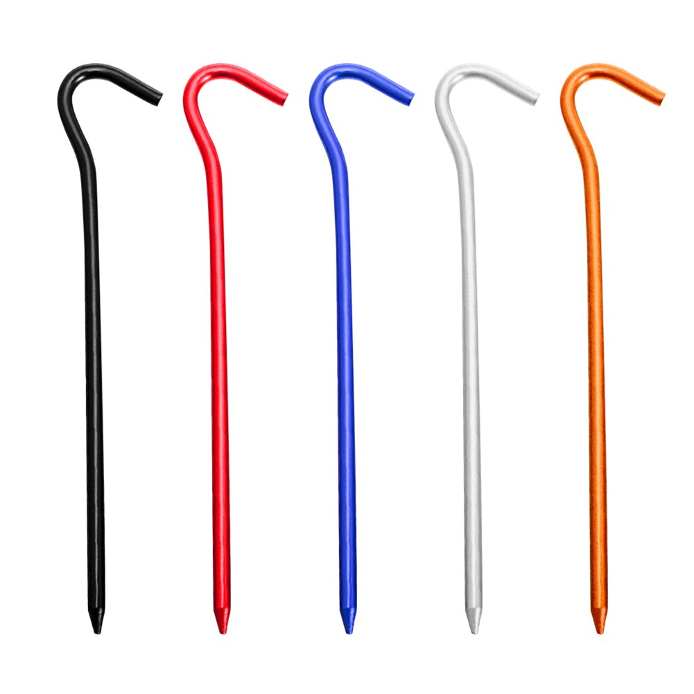 Cheap Goat Tents 10pcs Awning Canopy Tent Nails 18cm Outdoor Aluminium Alloy Nails for Camping Awning Canopy Garden Stakes with Hooks   